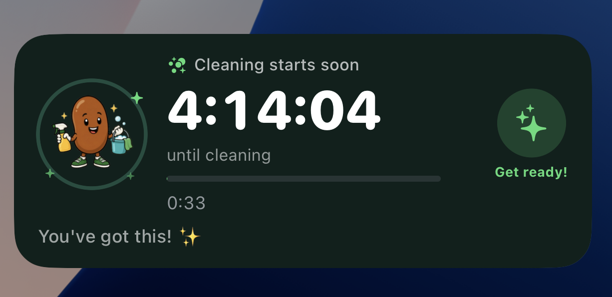 iOS Live Activity countdown on Lock Screen